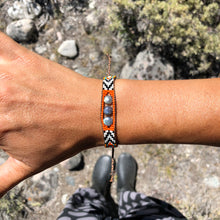 Load image into Gallery viewer, "Traveling Sun” Labradorite, Turquoise, Ethiopian Opal, and Seed Bead Dream Bracelet
