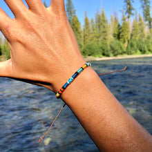 Load image into Gallery viewer, "Flathead River" Cotton Wanderlust Bracelet
