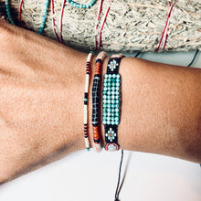 Load image into Gallery viewer, "Annie Oakley" Fiber Threads with Merino Wool Wanderlust Bracelet
