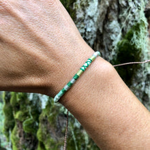 Load image into Gallery viewer, "Evergreen" Cotton Wanderlust Bracelet
