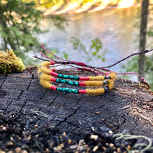 Load image into Gallery viewer, “Montana Mountain Lion” Alpaca Wool, Cotton, and Waxed Linen Cord Wanderlust Bracelet
