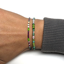 Load image into Gallery viewer, "Little Wild Rose" Fiber Threads with Merino Wool Wanderlust Bracelet
