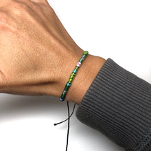 Load image into Gallery viewer, "Little Wild Rose" Fiber Threads with Merino Wool Wanderlust Bracelet
