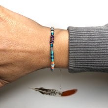 Load image into Gallery viewer, "Livewire" Fiber Threads with Merino Wool Wanderlust Bracelet

