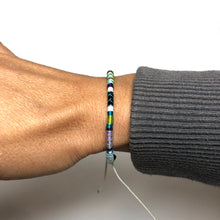 Load image into Gallery viewer, "Moonlight" Fiber Threads with Merino Wool Wanderlust Bracelet
