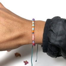 Load image into Gallery viewer, "Punk Rock" Fiber Threads with Merino Wool Wanderlust Bracelet
