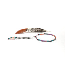 Load image into Gallery viewer, "Mad Hatter" Fiber Threads with Merino Wool Micro-Wanderlust Bracelet
