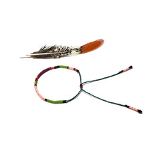 Load image into Gallery viewer, "Caterpillar" Fiber Threads with Merino Wool Micro-Wanderlust Bracelet
