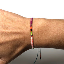 Load image into Gallery viewer, "Caterpillar" Fiber Threads with Merino Wool Micro-Wanderlust Bracelet
