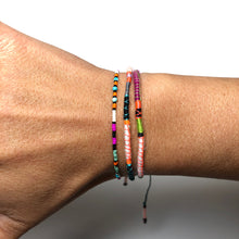 Load image into Gallery viewer, "Cheshire" Fiber Threads with Merino Wool Micro-Wanderlust Bracelet
