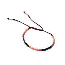 Load image into Gallery viewer, "Cheshire" Fiber Threads with Merino Wool Micro-Wanderlust Bracelet
