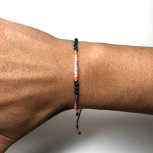 Load image into Gallery viewer, "Cheshire" Fiber Threads with Merino Wool Micro-Wanderlust Bracelet
