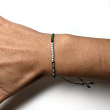 Load image into Gallery viewer, "Jabberwocky" Fiber Threads with Merino Wool Micro-Wanderlust Bracelet
