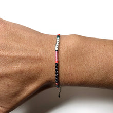 Load image into Gallery viewer, "White Rabbit" Fiber Threads with Merino Wool Micro-Wanderlust Bracelet
