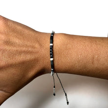 Load image into Gallery viewer, "Black Sheep" Fiber Threads with Merino Wool Wanderlust Bracelet
