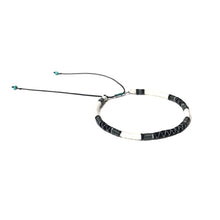 Load image into Gallery viewer, "Snow Peak" Fiber Threads with Merino Wool and Turquoise Stones Wanderlust Bracelet
