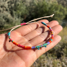 Load image into Gallery viewer, "Travelin' Tumbleweed" Cotton with Apatite, Turquoise, and Ethiopian Opal Wanderlust Bracelet
