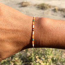 Load image into Gallery viewer, "Dirt Road Dreamer" Turquoise Stone and Seed Bead Spirit Bracelet

