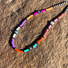 Load image into Gallery viewer, "Rambler" Amethyst, Pearl, Labradorite, Turquoise, and Seed Bead Spirit Bracelet
