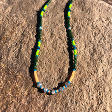 Load image into Gallery viewer, "Silver and Pine" Labradorite, Ethiopian Opal, and Seed Bead Spirit Bracelet
