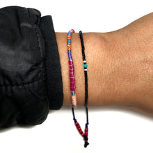 Load image into Gallery viewer, "Be in Love with your Life" Alpaca Wool and Various Fiber Threads Micro-Wanderlust Bracelet
