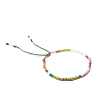 Load image into Gallery viewer, "Rolling Under the Stars" Merino Wool, Turquoise Stones, and Various Fiber Threads Micro-Wanderlust Bracelet
