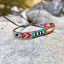 Load image into Gallery viewer, "Dream River” Labradorite, Turquoise, Ethiopian Opal, Spinel, and Seed Bead Dream Bracelet
