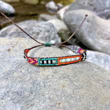 Load image into Gallery viewer, "Dream River” Labradorite, Turquoise, Ethiopian Opal, Spinel, and Seed Bead Dream Bracelet
