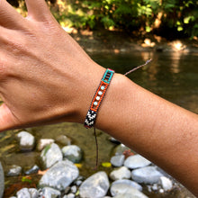 Load image into Gallery viewer, "Dream River” Labradorite, Turquoise, Ethiopian Opal, Spinel, and Seed Bead Dream Bracelet
