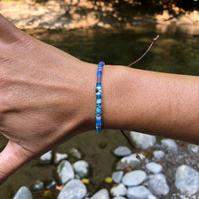 Load image into Gallery viewer, "Flow" Cotton with Pearl, Ethiopian Opal, and Turquoise Wanderlust Bracelet
