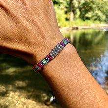 Load image into Gallery viewer, "Lyre River” Labradorite, Turquoise, Ethiopian Opal, and Seed Bead Dream Bracelet
