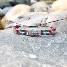 Load image into Gallery viewer, "Lyre River” Labradorite, Turquoise, Ethiopian Opal, and Seed Bead Dream Bracelet
