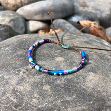 Load image into Gallery viewer, "Raindrop" Cotton with Pearl, Labradorite, Ethiopian Opal, Turquoise, and Seed Bead Wanderlust Bracelet
