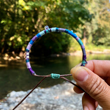 Load image into Gallery viewer, "Raindrop" Cotton with Pearl, Labradorite, Ethiopian Opal, Turquoise, and Seed Bead Wanderlust Bracelet
