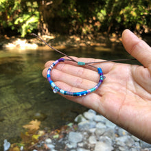 Load image into Gallery viewer, "Raindrop" Cotton with Pearl, Labradorite, Ethiopian Opal, Turquoise, and Seed Bead Wanderlust Bracelet
