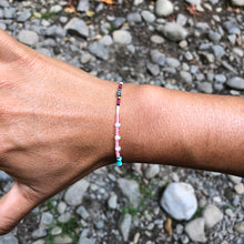 Load image into Gallery viewer, "September" Ethiopian Opal, Turquoise, Pearl, Labradorite, and Seed Bead Spirit Bracelet
