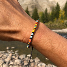 Load image into Gallery viewer, "Golden Wilderness" Cotton with Ethiopian Opal and Turquoise Wanderlust Bracelet
