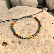 Load image into Gallery viewer, "Golden Wilderness" Cotton with Ethiopian Opal and Turquoise Wanderlust Bracelet
