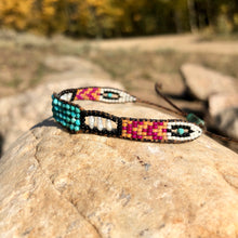 Load image into Gallery viewer, "Bohemian Dream” Turquoise, Pearl, and Seed Bead Dream Bracelet
