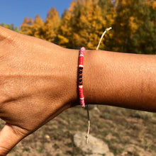 Load image into Gallery viewer, "Life is Beautiful" Cotton Wanderlust Bracelet
