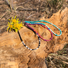 Load image into Gallery viewer, "Freedom" in Morse Code, Seed Bead Spirit Bracelet in Black and White
