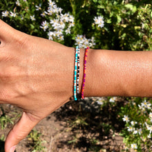 Load image into Gallery viewer, "Freedom" in Morse Code, Seed Bead Spirit Bracelet in Black and White
