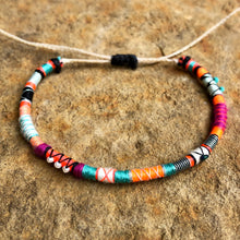 Load image into Gallery viewer, "Butterfly Effect" Fiber Threads with Pearl, Turquoise, and Opal Stone Wanderlust Bracelet
