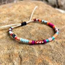 Load image into Gallery viewer, "Butterfly Effect" Fiber Threads with Pearl, Turquoise, and Opal Stone Wanderlust Bracelet
