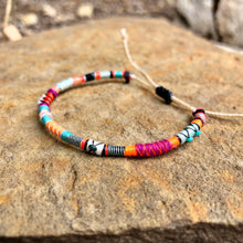 Load image into Gallery viewer, "Butterfly Effect" Fiber Threads with Pearl, Turquoise, and Opal Stone Wanderlust Bracelet

