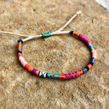 Load image into Gallery viewer, "Unicorn Dust" Fiber Threads with Opal Stone Wanderlust Bracelet
