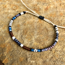 Load image into Gallery viewer, "Humble Warrior" Fiber Threads with Merino Wool Wanderlust Bracelet
