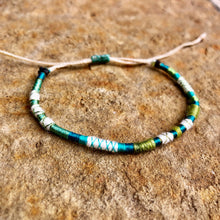 Load image into Gallery viewer, "Explore More" Fiber Threads with Merino Wool Wanderlust Bracelet
