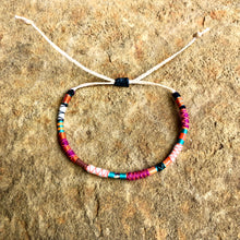 Load image into Gallery viewer, "Fire and Brimstone" Fiber Threads with Alpaca and Merino Wool Wanderlust Bracelet
