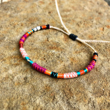 Load image into Gallery viewer, "Fire and Brimstone" Fiber Threads with Alpaca and Merino Wool Wanderlust Bracelet
